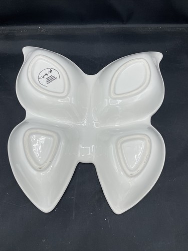 Dolly Parton Butterfly 4 section platter Serving Dish with spoon White 3D Spring - Picture 9 of 20