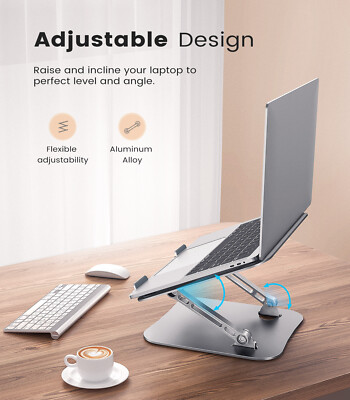 Adjustable Height &Angle Sturdy Aluminum Alloy Computer Notebook Stands Holders 