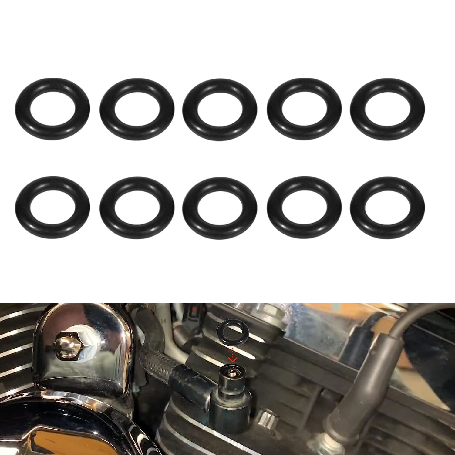 Replacement Fuel Line Oring MC6005 for Fuel Injected HarleyDavidsons 10PCS eBay