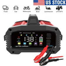 Upgraded 25A Smart Charger Maintainer 12V/24V for Lifepo4 Lead Acid Auto Marine