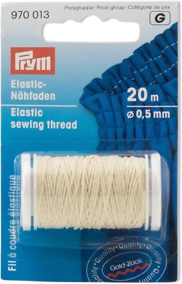 Prym Elastic Sewing Thread, Sand, 22 YD (20 M)