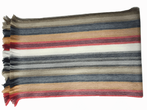 ¡LOTE AL POR MAYOR DE 20 TALLAS MÁS GRANDES! BUFANDAS DE ALPACA JOSE A RAYAS 80"" x 12"" 5V - Imagen 6 de 12