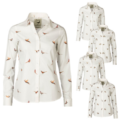 Damen Bedrucktes Shirt Damen Animal Print Langarm Button Down Shirts Rydale