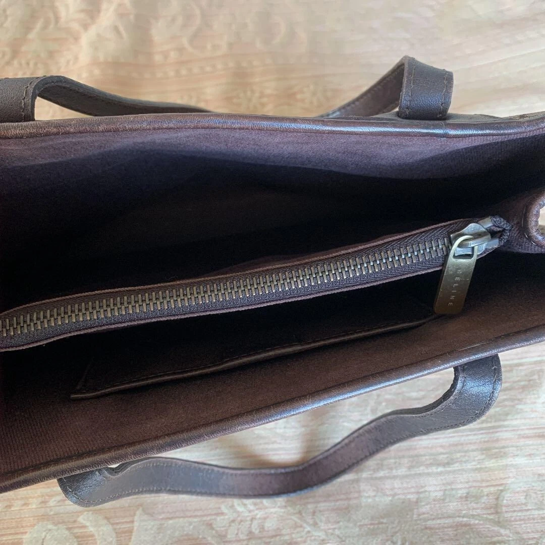 CELINE Macadam Tote Bag Borsa a tracolla Tela Pelle Grigio USATA Autore #S2109