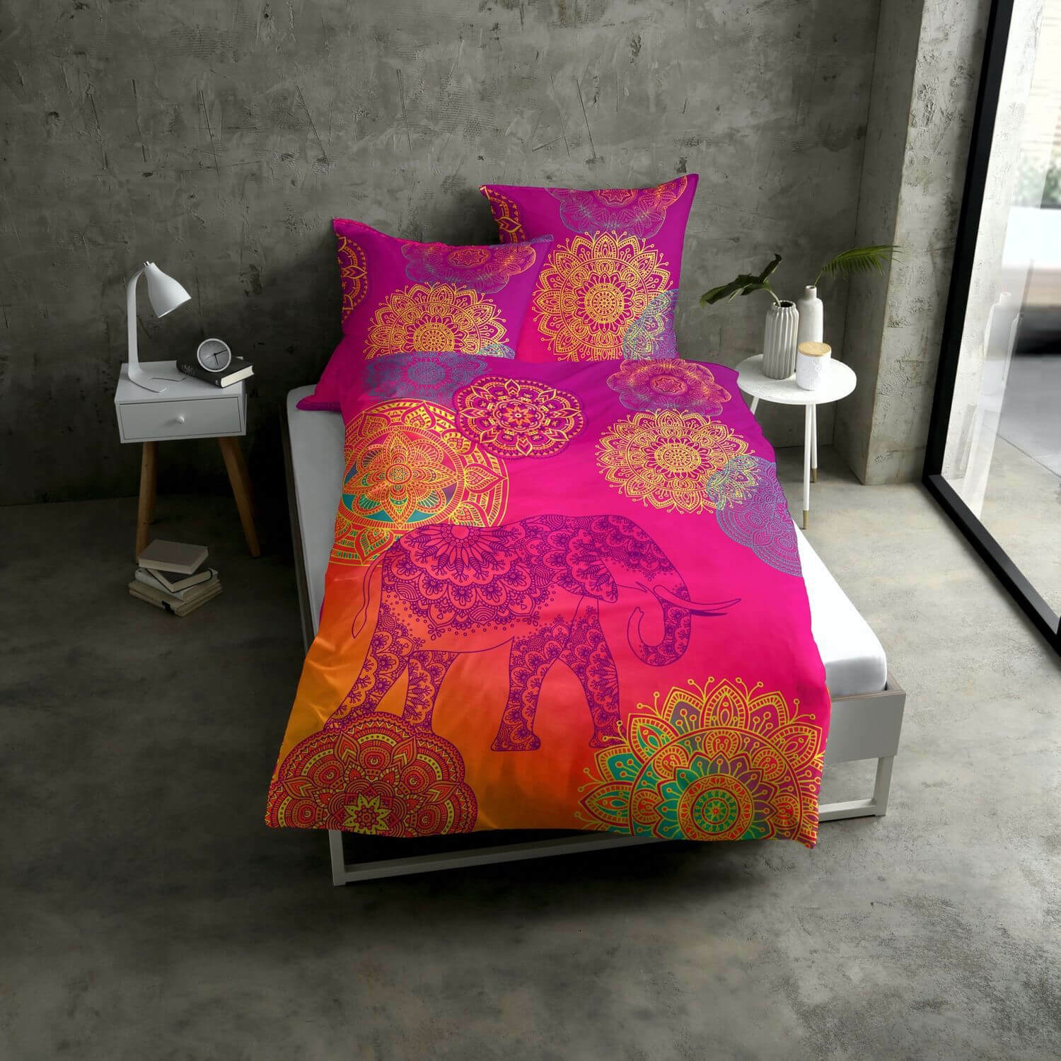Sister S. Bettwäsche Set Noida Bunt Elefant Mandala orientalisch Ornamente