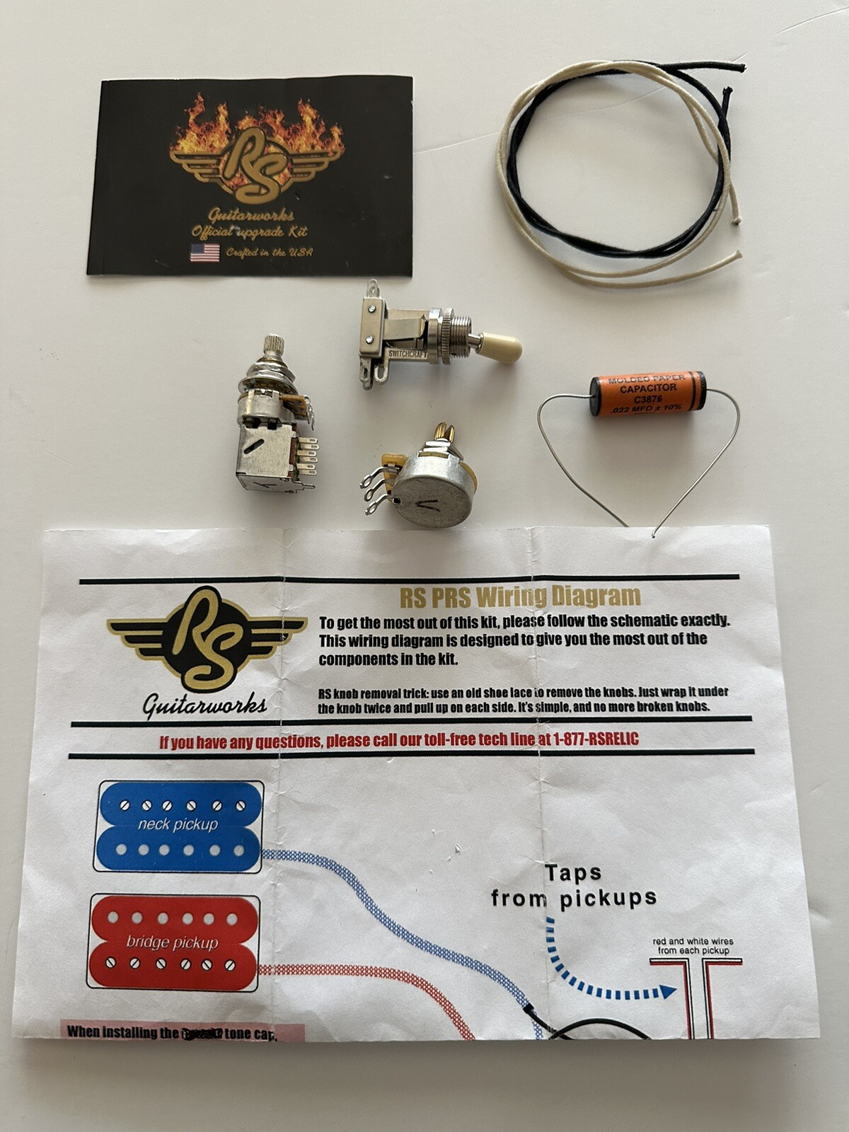 RS Guitarworks wiring kit for PRS. Pots, Wiring, 3Way Toggle & Coil Splitting eBay