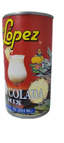 4 latas-12 oz. Coco López MEZCLA MEZCLA MEZCLA crema de coco y piña colada - Imagen 3 de 6
