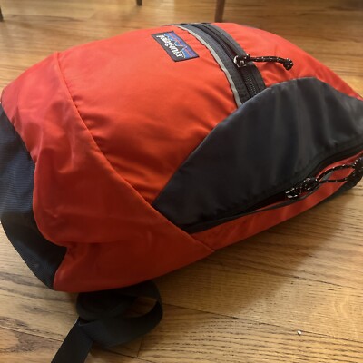 Patagonia VTG Backpack Day Pack Bag Blacked Orange 2001 48400 Made