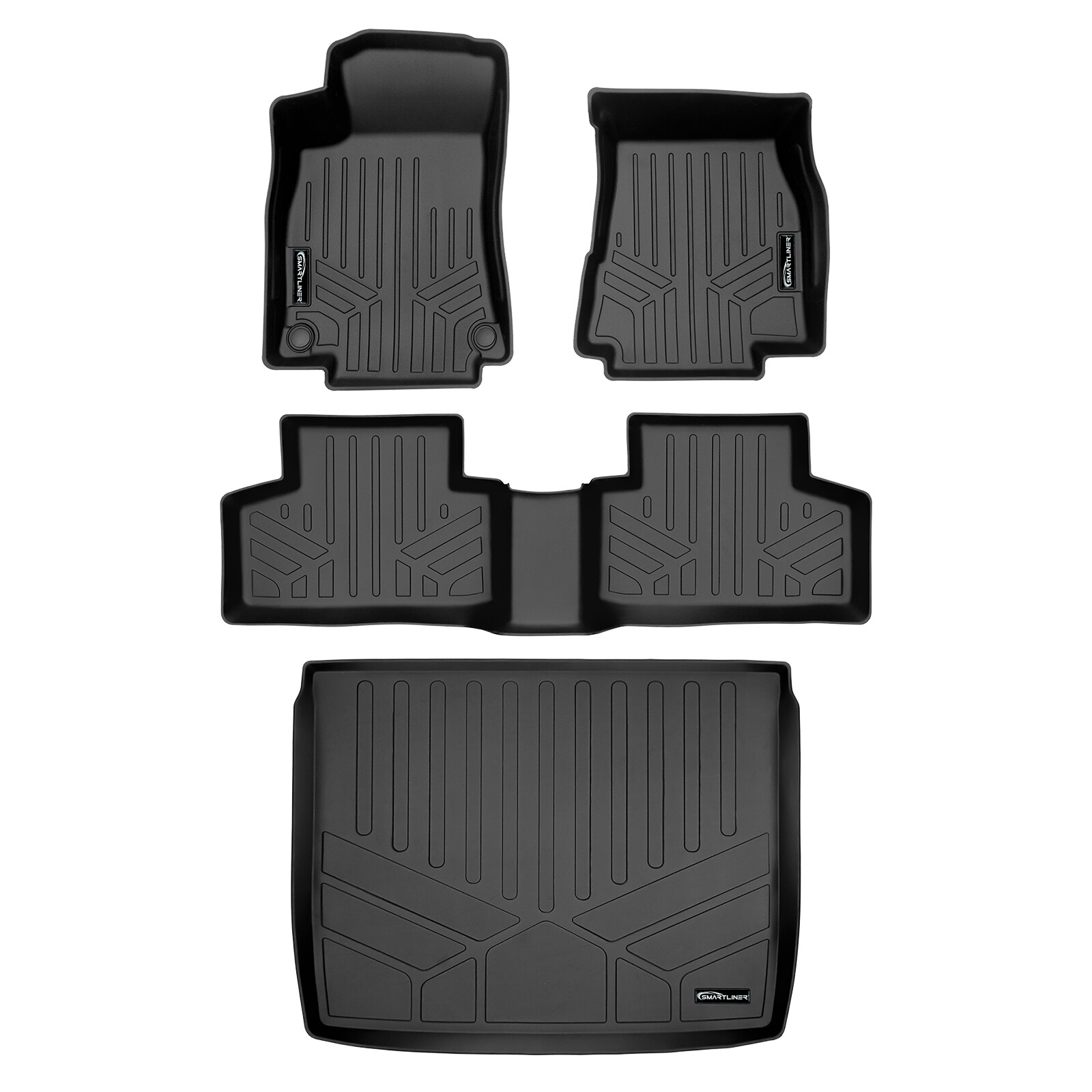 SMARTLINER Floor Mats 2 Rows And Lower Cargo Liner 20 21 Mercedes Benz 