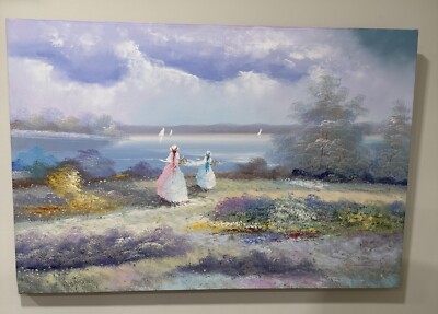 D. GORDON Oil on Canvas Impressionist Painting Fine Art Signed 36 x24  Pastel