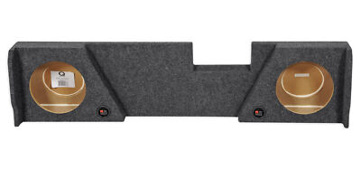 Double Cab Dual 10'' Downfire Subwoofer Sub Box Enclosure For 2014-2019 GMC/Chevy