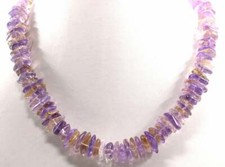Natural Ametrine Gemstone Smooth Nuggets Shape Chips Beautiful Necklace