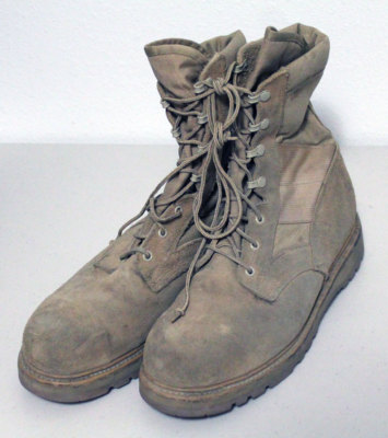 USA MADE UFCW Military Combat Boots Sz 10.5 Safety Toe Leather Canvas Tactical Rothco 10 main image 4