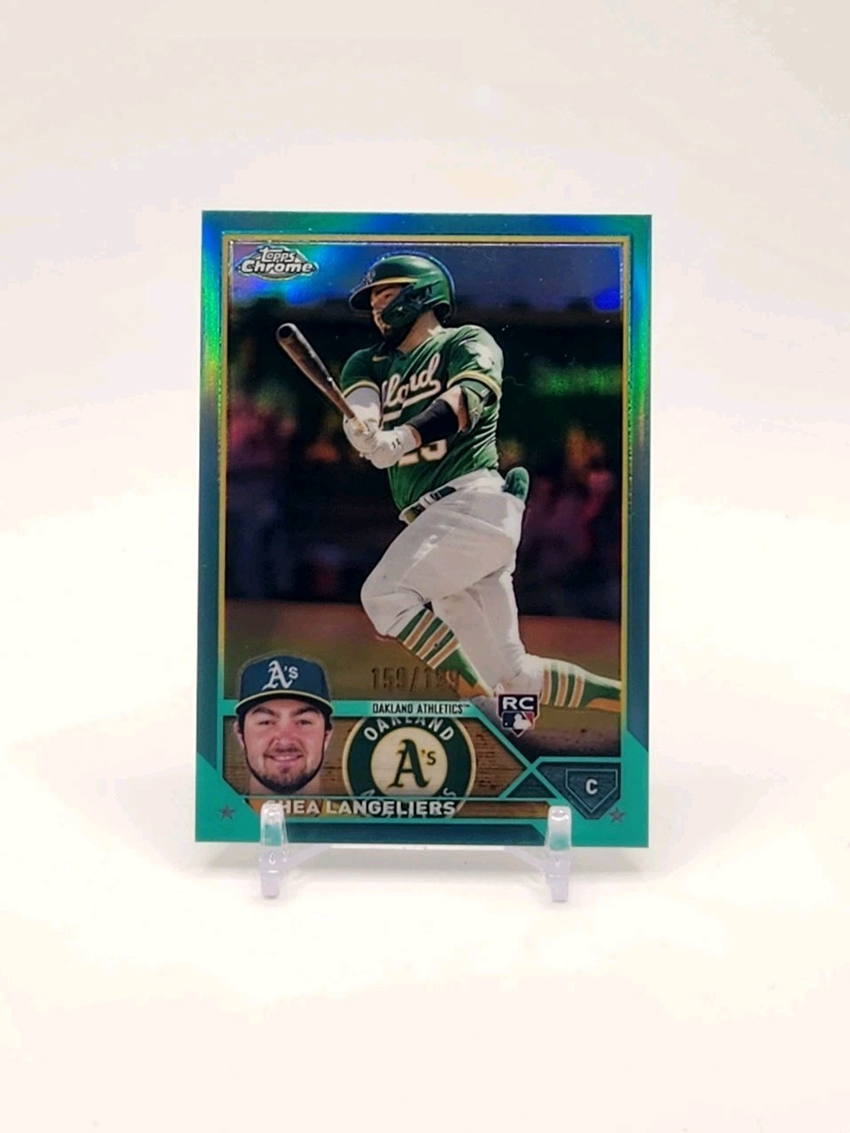2023 Topps Chrome - Shea Langeliers RC #175 Aqua Refractor /199 (RC)