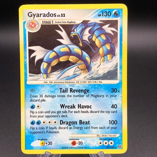 Pokemon Gyarados 19/100 - Holo Rare 2008 Stormfront MP