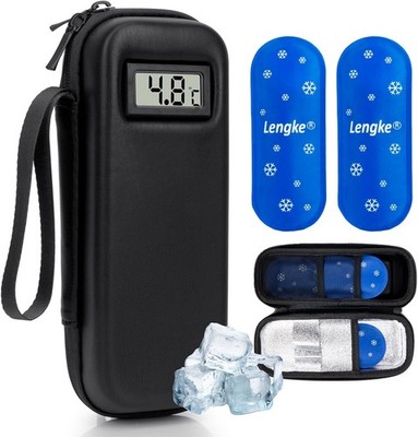 SUNMON Insulin Kühltasche mit °C Temperaturanzeige, Isolierte Insulin Pen K