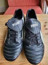 Vintage Rare PUMA Boca Duo Flex Sole Football Boots Uk 10 Great Condition Black