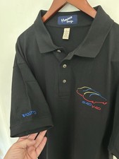 Volvo Polo Shirt Mens L Employee Black Cotton Embroidered S40 V40 Racing Volvo Polo Shirt Mens L Employee Black Cotton Embroidered S40 V40 Racing