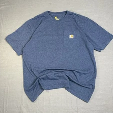 Carhartt Blue Short Sleeve Men’s Large Pocket T-Shirt Original Fit Large