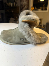 UGG Scuffette Women s Gray Suede Shearling Lined Slide Slipper US 9 EU 40