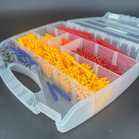 KNEX K'NEX Rods & Connectors Mix Standard Classic Parts Replace w/ Clear Case
