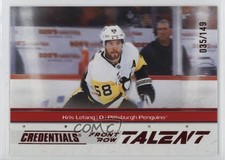 2024 Upper Deck Credentials Front Row Talent Red 35/149 Kris Letang #FRT-KL 1kx2