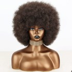 Xinran 8 inches 70s Afro Wigs for Black Women,Short Afro Kinky Curly Wig,Dark...