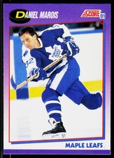 Daniel Marois, 1991-92 Score American, #254, Toronto Maple Leafs,