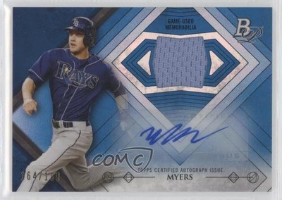 2014 Bowman Platinum Relics Blue Refractor 164/199 Wil Myers #AR-WM Auto 0r4