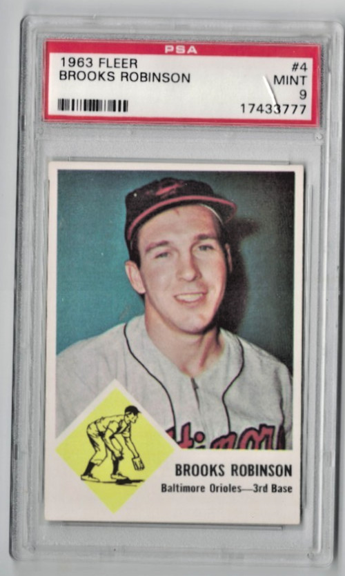 1963 Fleer #4 Brooks Robinson  PSA 9 Mint  HOF