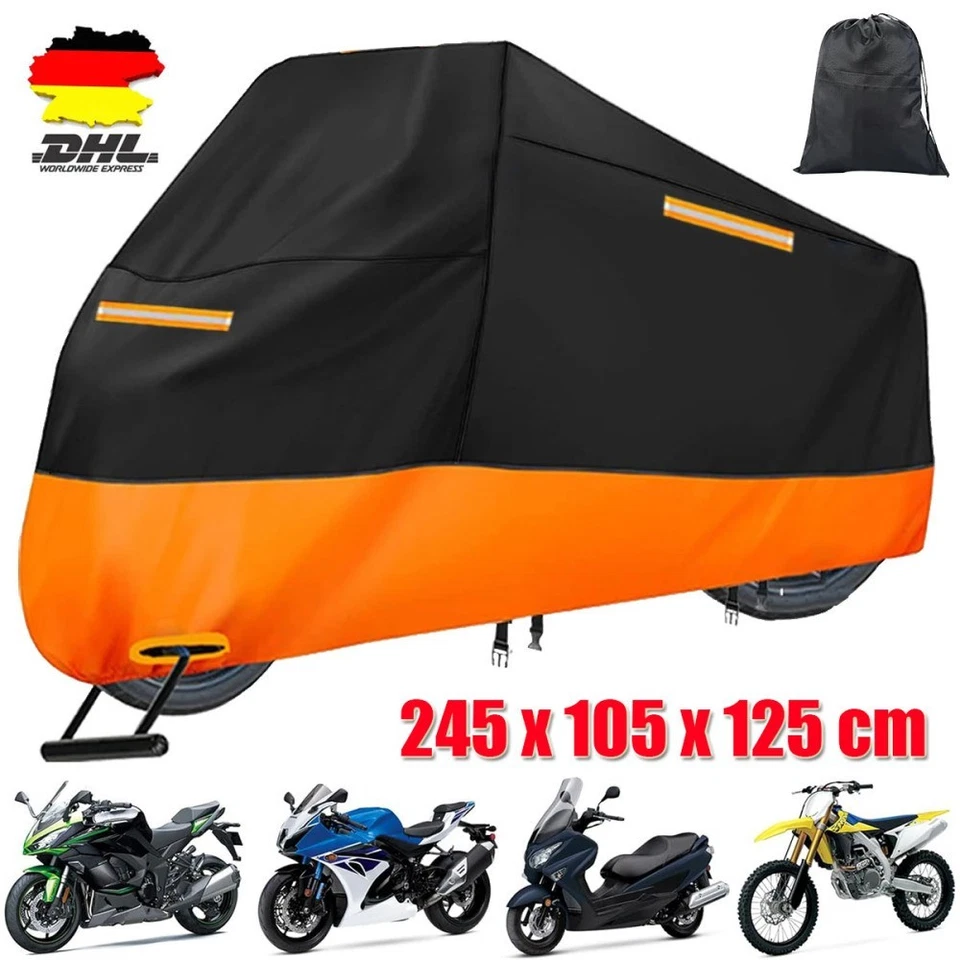 Wasserdicht Motorradgarage Elektrofahrräder Motorrad Abdeckung Abdeckplane XXL - Bild 3 von 4