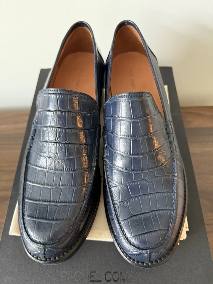 Mocasín Rachel Comey Bancks Azul Marino Talla 10 Diseñador Nueva York Pisos 100% Cuero Foto 3 de 3