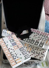 Cardinals Mexican Train Dominoes In Aluminum Carry Case 2+ Players NEW OPEN BOX 