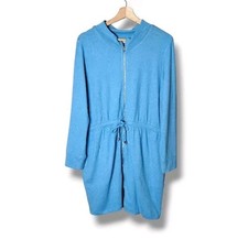 Soft Surroundings Eleve Lounge Jacket Full Zip Drawstring Waist Relaxed Fit Sz M