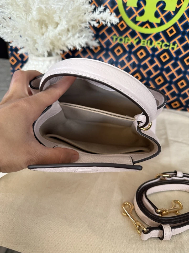 Tory Burch britten mini Satchel with Gold Accents , delicate pink - Image 3 of 4