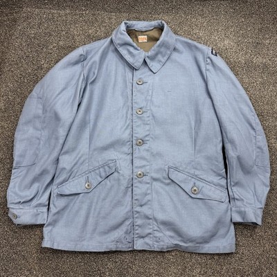 Vtg Swedish Civil Defence M59 Jacket 70s Chore Coat Workwear Civilförsvaret D104
