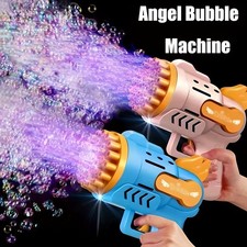 LED Bubble Machine Automatic Bubble Blower Party Toy for Kids 3 Pack