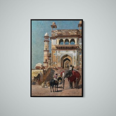 Edwin Lord Weeks - Before the Great Jami Masjid Mosque, Mathura, India - Print