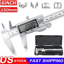 Digital Caliper Micrometer LCD Gauge Vernier Electronic Measuring Tool 6" 150mm