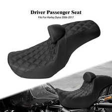 Sedile nero guidatore passeggero con schienale per Harley Dyna Switchback 2006-17