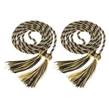 2 Pcs Graduation Cords 69" Long Graduation Tassel Honor Cords, Gold-Black