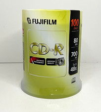 Fujifilm CD-R 100 Pack Discs 80 min 700mb Brand New Sealed
