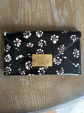 Tory burch Floral Patent Slim Wallet