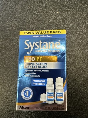 Systane PRO PF Triple Action, Dry Eye Relief. Twin Pack. NEW READ DESCRIPTION