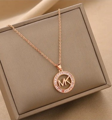 MK 18K  Rose Gold plated 316L Stainless Steel Necklace 15.5 '' +2'' ext