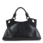 Authentic Cartier Must Line Calf Leather Marcello Hand Bag Dark Brown Used F/S