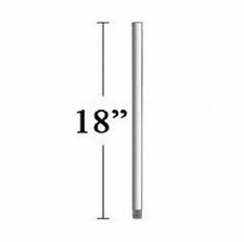 2-Pack MinkaAire DR518-WHF 18" Ceiling Fan Downrod for DR5 Series 10Ft Ceilings