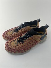 Keen UNEEK SNK Sport Sneakers Shoes Tan Red Mens Size 13 Water Resistant