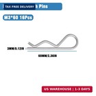 16 Pcs Heavy Duty Cotter Pins,Hitch Pins Clip R Clips Spring Retaining Wire Hair