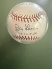 Don Larsen Signed Baseball New York Yankees in plexiglass case